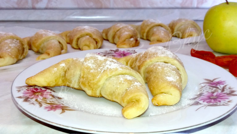 рецепт,рогалики,постные рогалики,рогалики с повидлом,