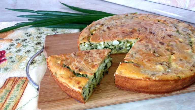 заливной,пирог,на кефире, с яйцом и луком,